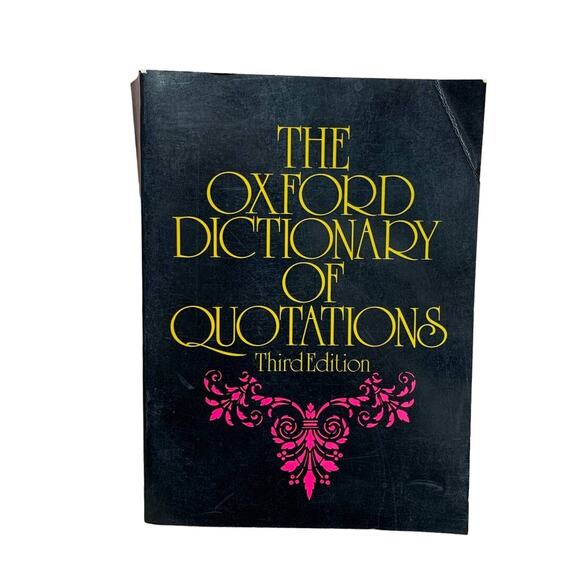 Vintage 1980 The Oxford Dictionary of Quotations Soft Cover Book Third Edition - Picture 1 of 3